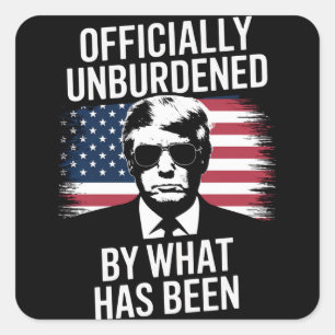 Offiziell entlastet von dem, was Trump gewesen ist Quadratischer Aufkleber