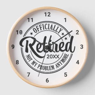 Offiziell ermüdet in Schwarz und Weiß Uhr