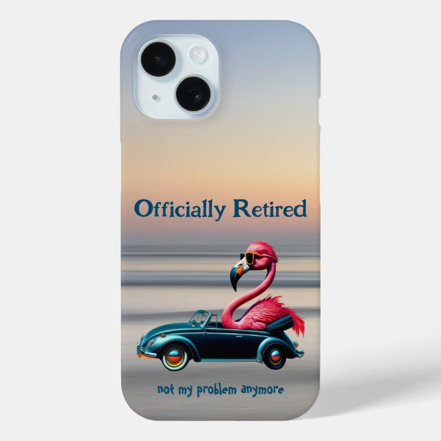 Offiziell ermüdet rosa Flamingo in Cabriolet Case-Mate iPhone Hülle (Rückseite)