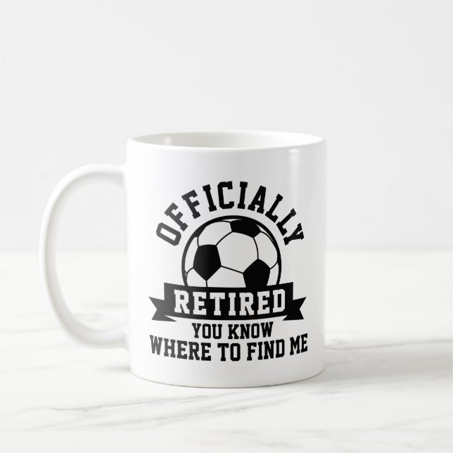 Offiziell ermüdeter Fußball Kaffeetasse (Links)