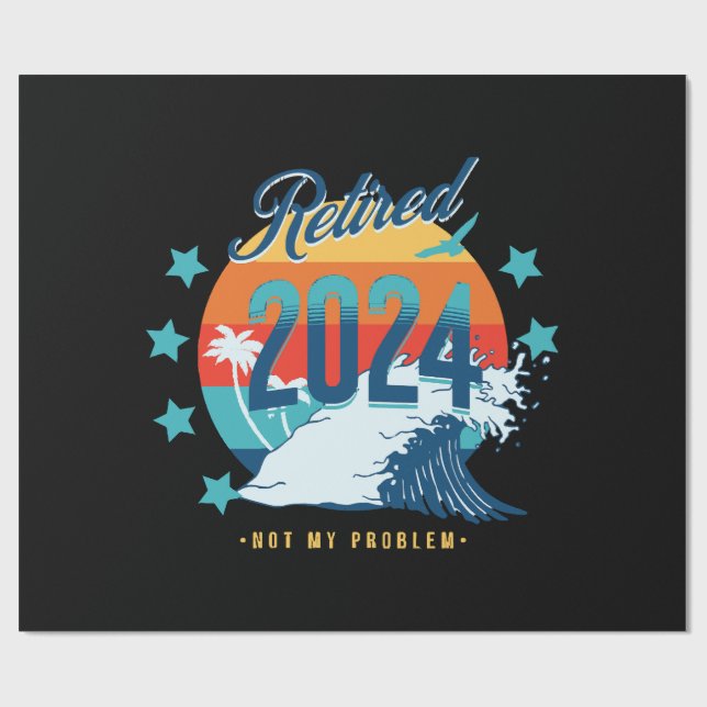 Offiziell erschöpft 2024 geschenkpapier (Flach)