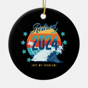 Offiziell erschöpft 2024 keramik ornament