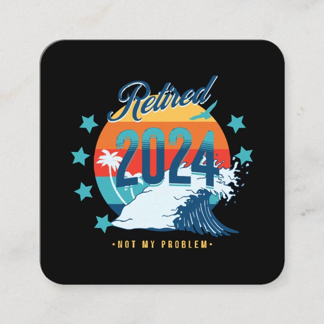 Offiziell erschöpft 2024 quadratische visitenkarte (Vorderseite)