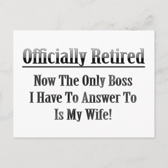 Offiziell erschöpft postkarte (Vorderseite)