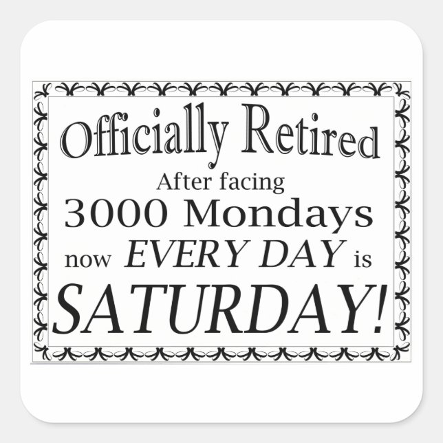 Offiziell erschöpft quadratischer aufkleber (Vorderseite)