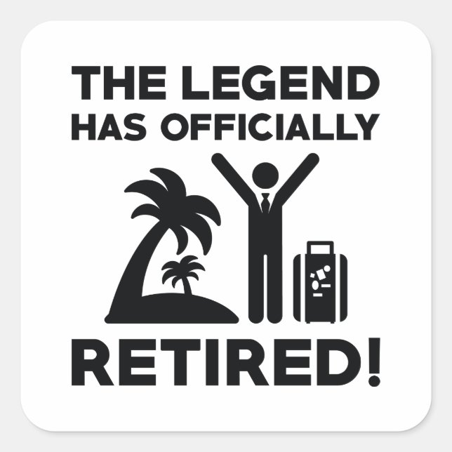 Offiziell erschöpft quadratischer aufkleber (Vorderseite)