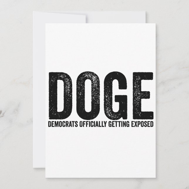 Offiziell exponierte Demokraten Einladung (Vorderseite)