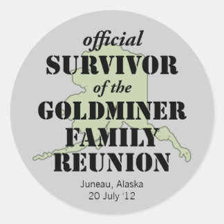 Offiziell Family Wiedersehen Survivor - Alaska Gre Runder Aufkleber