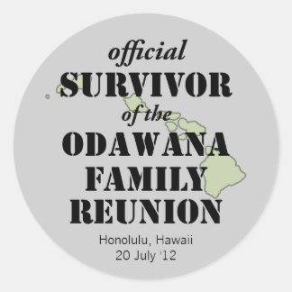 Offiziell Family Wiedersehen Survivor - Hawaii Gre Runder Aufkleber