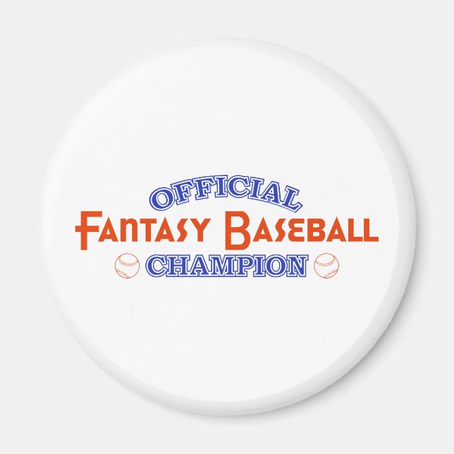 Offiziell Fantasy Baseball Champion Magnet (Vorne)