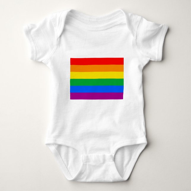 OFFIZIELL GAY PRIDE FLAG BABY STRAMPLER (Vorderseite)