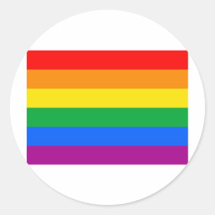 OFFIZIELL GAY PRIDE FLAG RUNDER AUFKLEBER