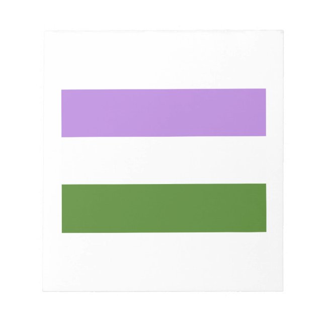 OFFIZIELL GENDERQUEER PRIDE FLAG NOTIZBLOCK (Vorderseite)