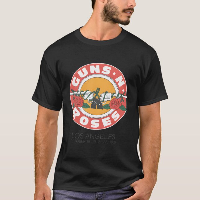 Offiziell Guns Nâ€™ Rose 1989 Bullet Siegel La T-Shirt (Vorderseite)