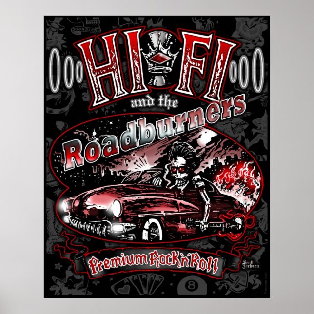 Offiziell "HI FI & THE ROADBURNERS" Poster (Vorne)