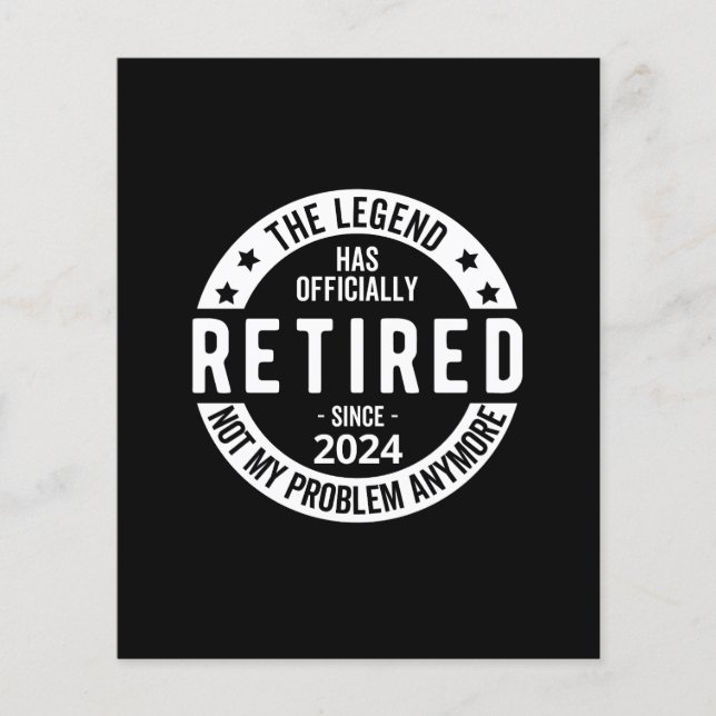 offiziell im Ruhestand 2024 Flyer (Vorne)
