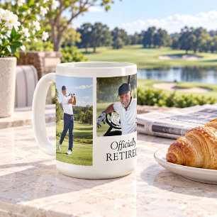 Offiziell im Ruhestand 3 Foto-Collage Renteneintri Kaffeetasse