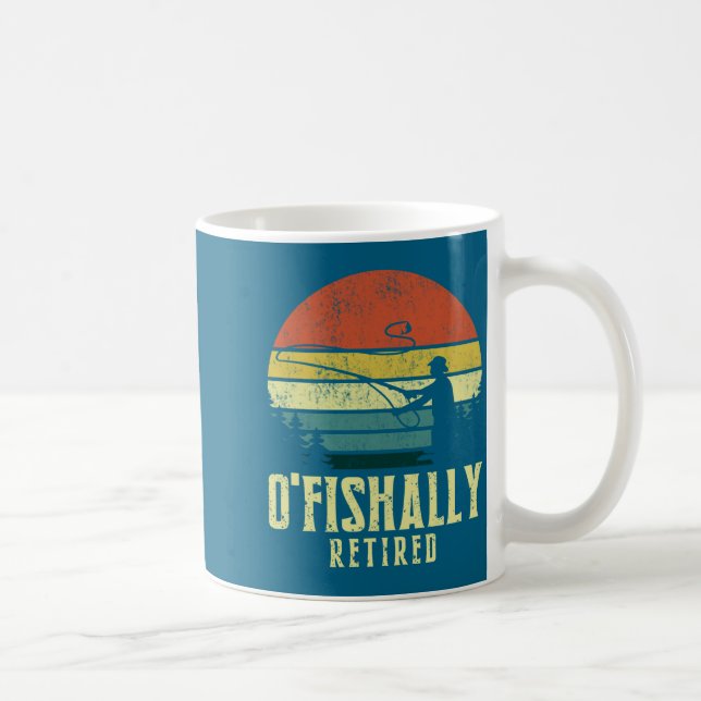 Offiziell im Ruhestand Lustiger Angler Ruhestand Kaffeetasse (Rechts)