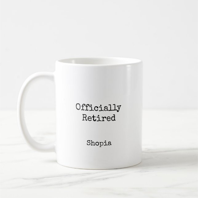 Offiziell Im Ruhestand Personalisiert Kaffeetasse (Links)