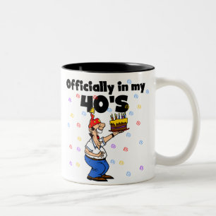 Offiziell in meinem 40s zweifarbige tasse