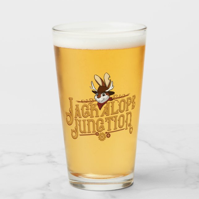 Offiziell Jackalope Junction Glas (Vorne (Gefüllt))