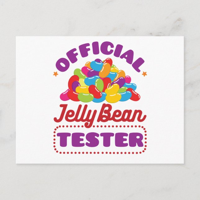 Offiziell Jelly Bean Tester Easter Candy Postkarte (Vorderseite)