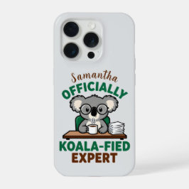 Offiziell Koala-fizierter Experte Lustiger Kaffee- iPhone 15 Pro Hülle