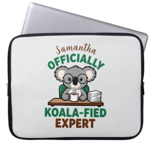 Offiziell Koala-fizierter Experte Lustiger Kaffee- Laptopschutzhülle