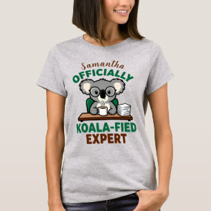 Offiziell Koala-fizierter Experte Lustiger Kaffee- T-Shirt