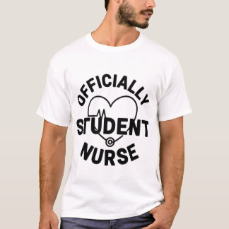 Offiziell Krankenpflegeschüler Herz Stethoskop T-Shirt