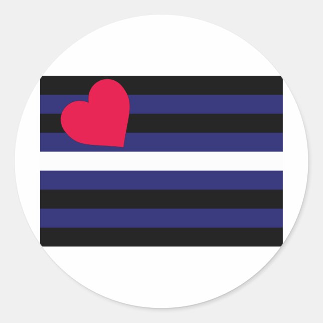 OFFIZIELL LEATHER PRIDE FLAG RUNDER AUFKLEBER (Vorderseite)