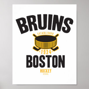 Offiziell lizenzierter Boston Bruins Hockeypuck we Poster