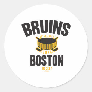 Offiziell lizenzierter Boston Bruins Hockeypuck we Runder Aufkleber