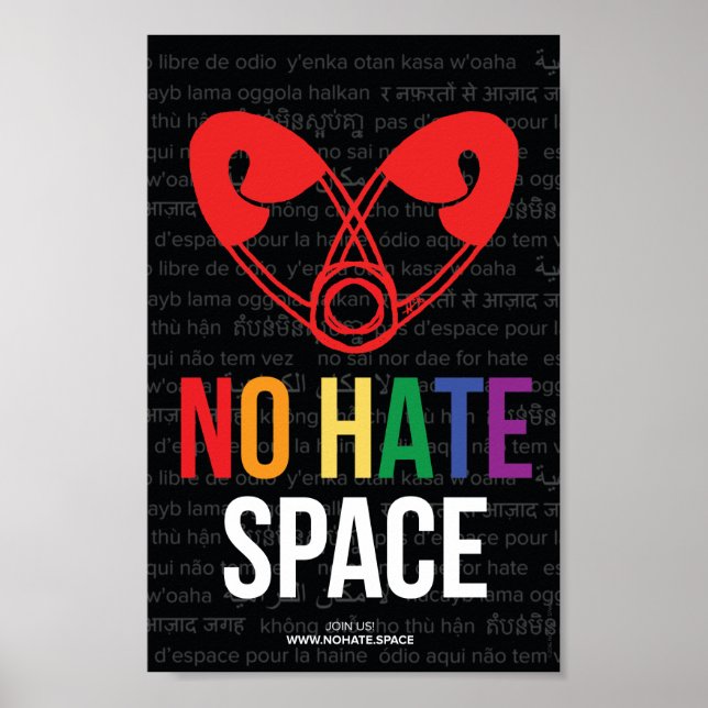 Offiziell No Hate Poster Zazzle Edition 6.5"x10" (Vorne)