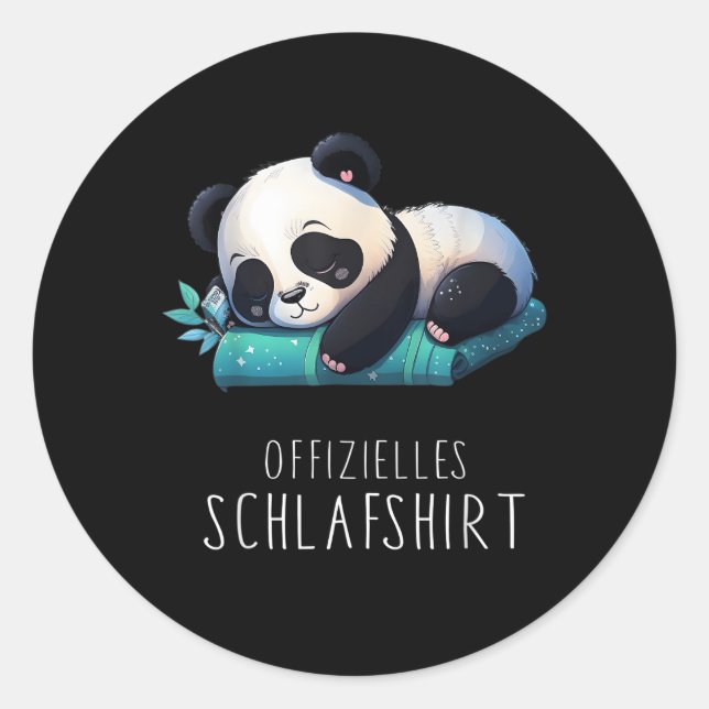 Offiziell Otter Sleep Panda Runder Aufkleber (Vorderseite)