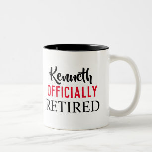 Offiziell pensionierte Tasse personalisiert
