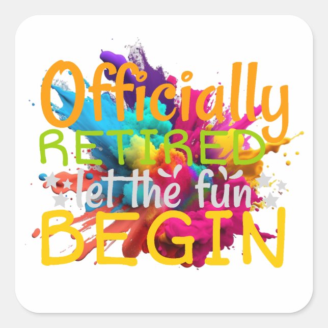 Offiziell pensionierter Aufkleber (Vorderseite)