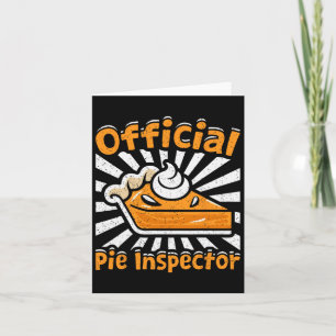 Offiziell Pie Inspector Funny Erntedank Pumpkin Karte