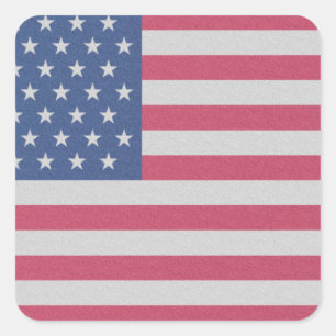Offiziell Premium USA flagge American Classic Quadratischer Aufkleber