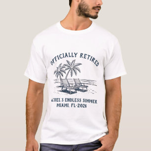 Offiziell renovierte Palm Tree Beach Sommerferien T-Shirt