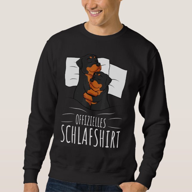 Offiziell Rottweiler Hunde schlafen Sweatshirt (Vorderseite)