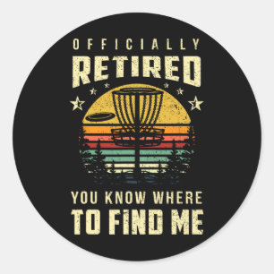 Offiziell Ruhestands Disc Golf Geschenk Frisbee Ge Runder Aufkleber
