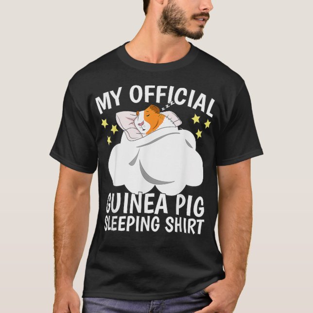 Offiziell Sleep Pajama Nickerchen PJ Guinea Pig T-Shirt (Vorderseite)
