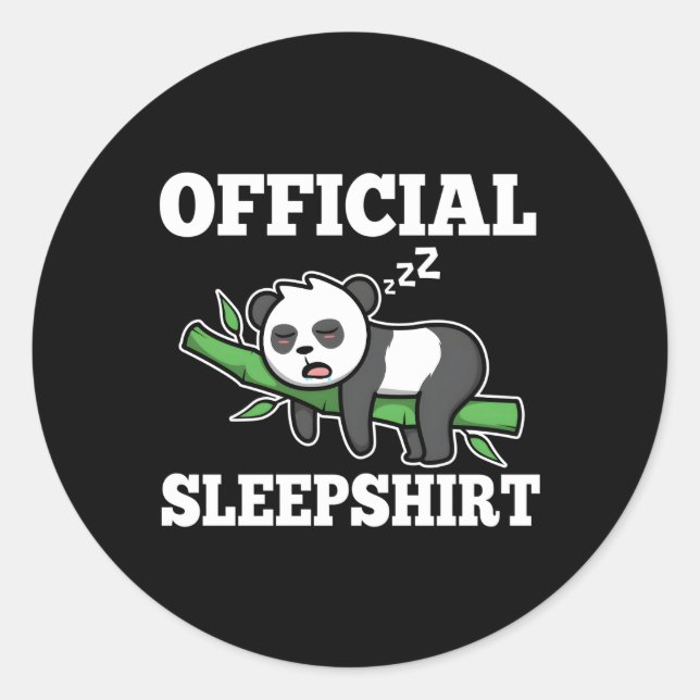 Offiziell Sleep Panda Runder Aufkleber (Vorderseite)