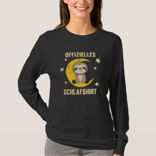 Offiziell Sleep Shirt Sloth Moon Stars Sweet
