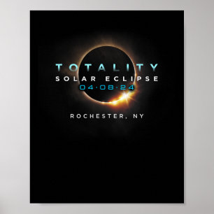 Offiziell Solar Eclipse 2024 Rochester Poster