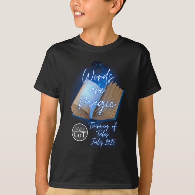 Offiziell Tourney of Tales Juli 2025 Kinder T - Sh T-Shirt (Vorderseite)