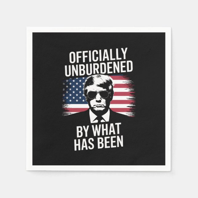 Offiziell unbelastet durch das, was Trump war Serviette (Vorderseite)