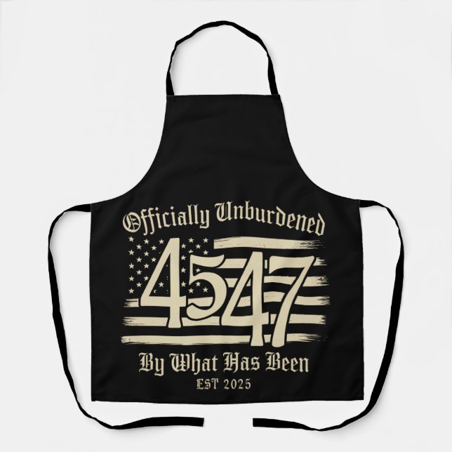 Offiziell unbelastet durch Trump 45 47 Schürze (Vorderseite)