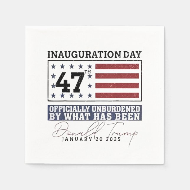 Offiziell unbelastet durch Trump 47 Serviette (Vorderseite)